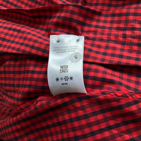 Fred Perry Red and Black Gingham Mini Dress - Picture 8 of 12